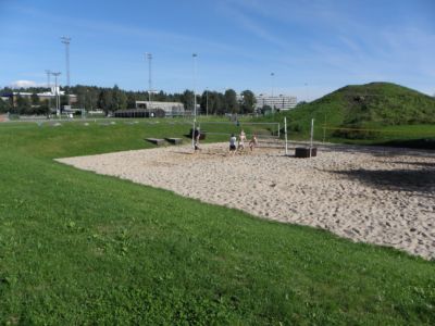 playgrounds behind the dormitories
