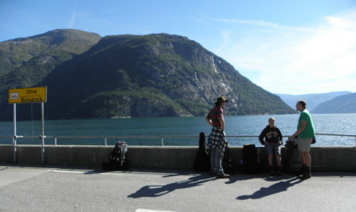 waiting for the ferry to Kinsarvik
