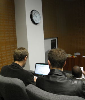 in the conference hall