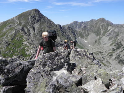 cestou na Ostrý Roháč (2088m) - prý na 2 hodinky, nám zabrala hodiny 4....