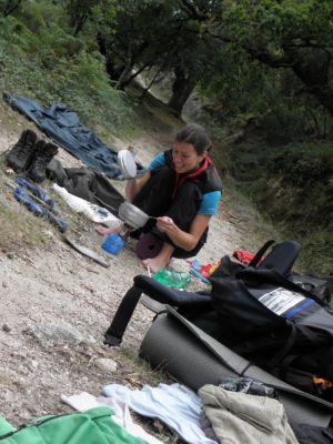 obědová a sušící pauza