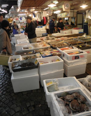rybí trhy v Tokyu (Tsukiji)