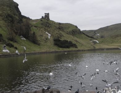 ruina kaple sv. Anthonie (Holyrood park)